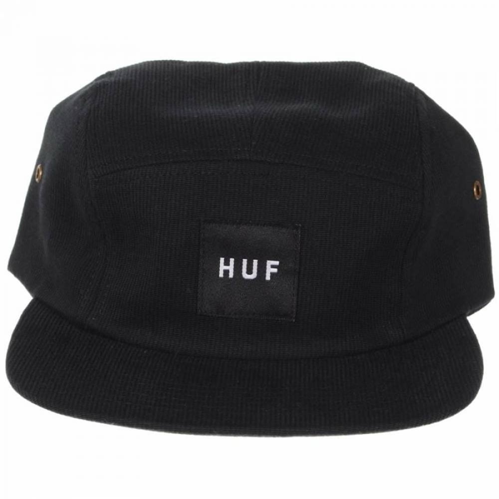Huf Bedford Box Logo 5 Panel Cap - Black